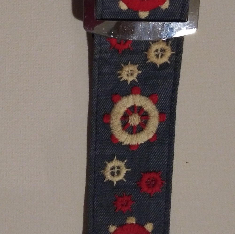 Vintage denim nautical design belt